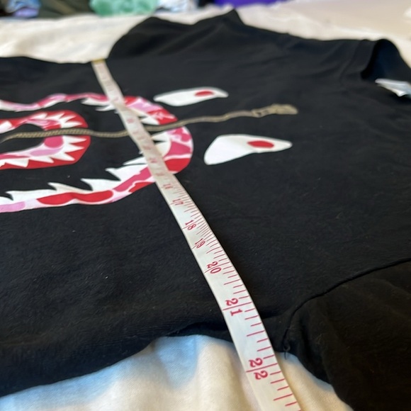 BAPE Black ABC Camo Shark T-Shirt by A Bathing Ape - Picture 8 of 10
